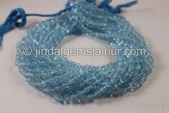 Sky Blue Topaz Faceted Drops Beads